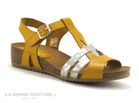 Achat chaussures Jordana Femme Sandale et Nu-pieds, vente Jordana 3247 - Jaune Blanc Argent - Nu-pieds Femme