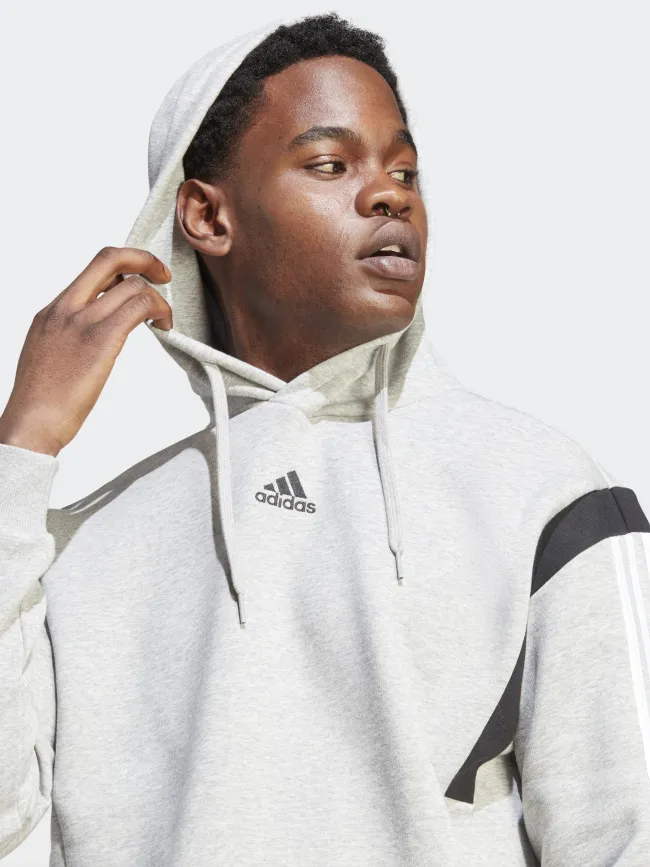 Adidas Men's Grey Hooded Sweatshirt - wimod