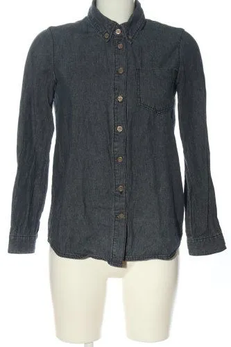 Asos Chemise à manches longues bleu moucheté style décontracté