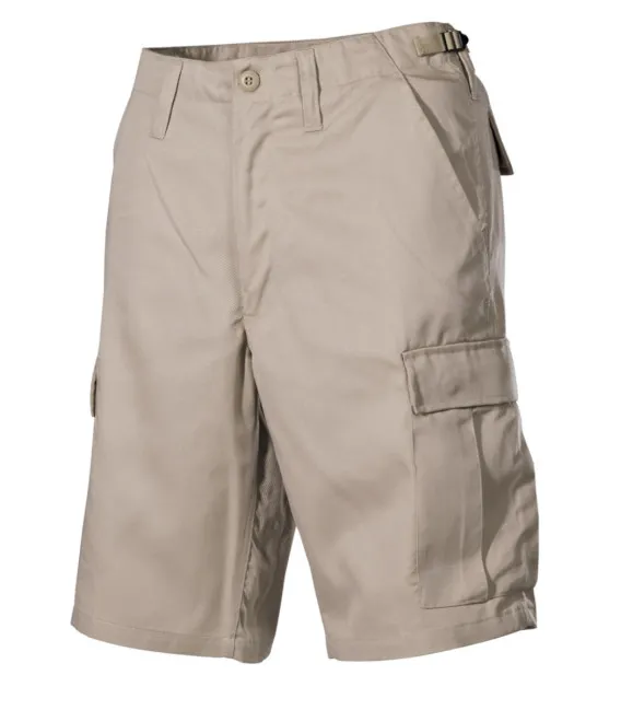 US BDU Khaki Military Bermuda Shorts with Side Pockets