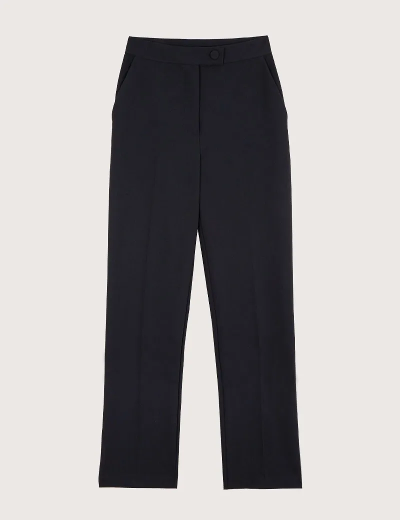 Black Straight Leg Women's Pants