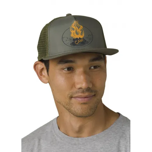 Casquette journeyman trucker 2.0 rye green camp fire