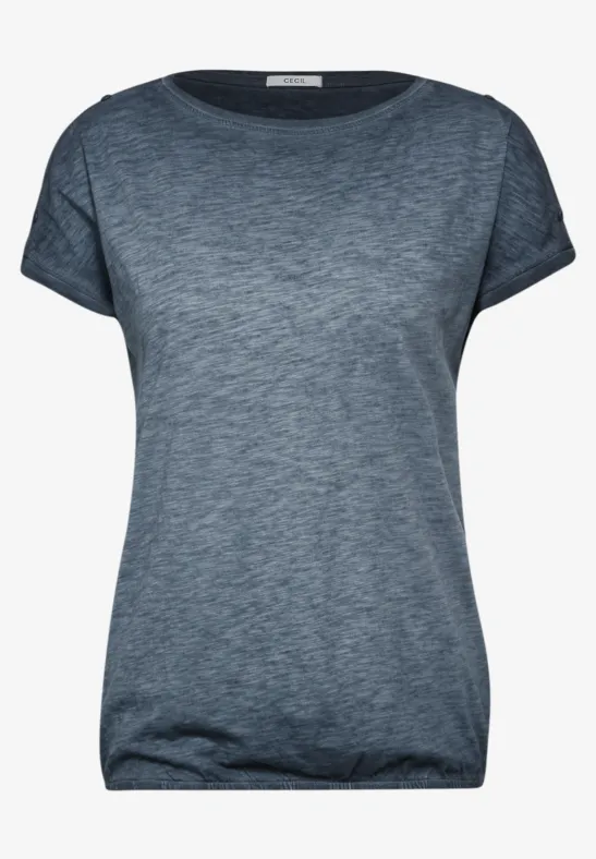 CECIL T-shirt avec bouton décoratif 