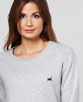 Chat (Embroidered Cat) Men's Sweatshirt