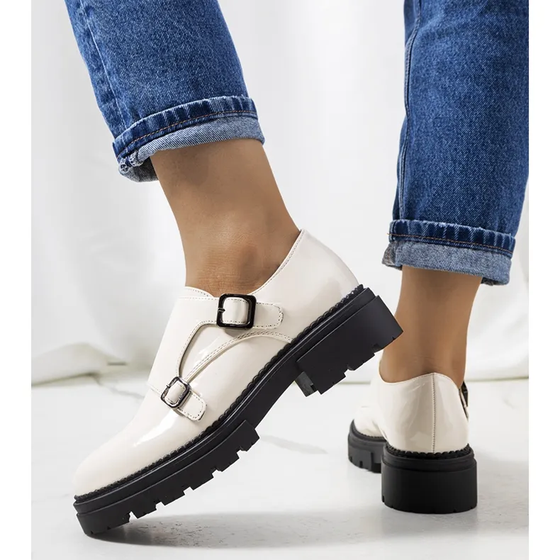 Beige patent Valks shoes