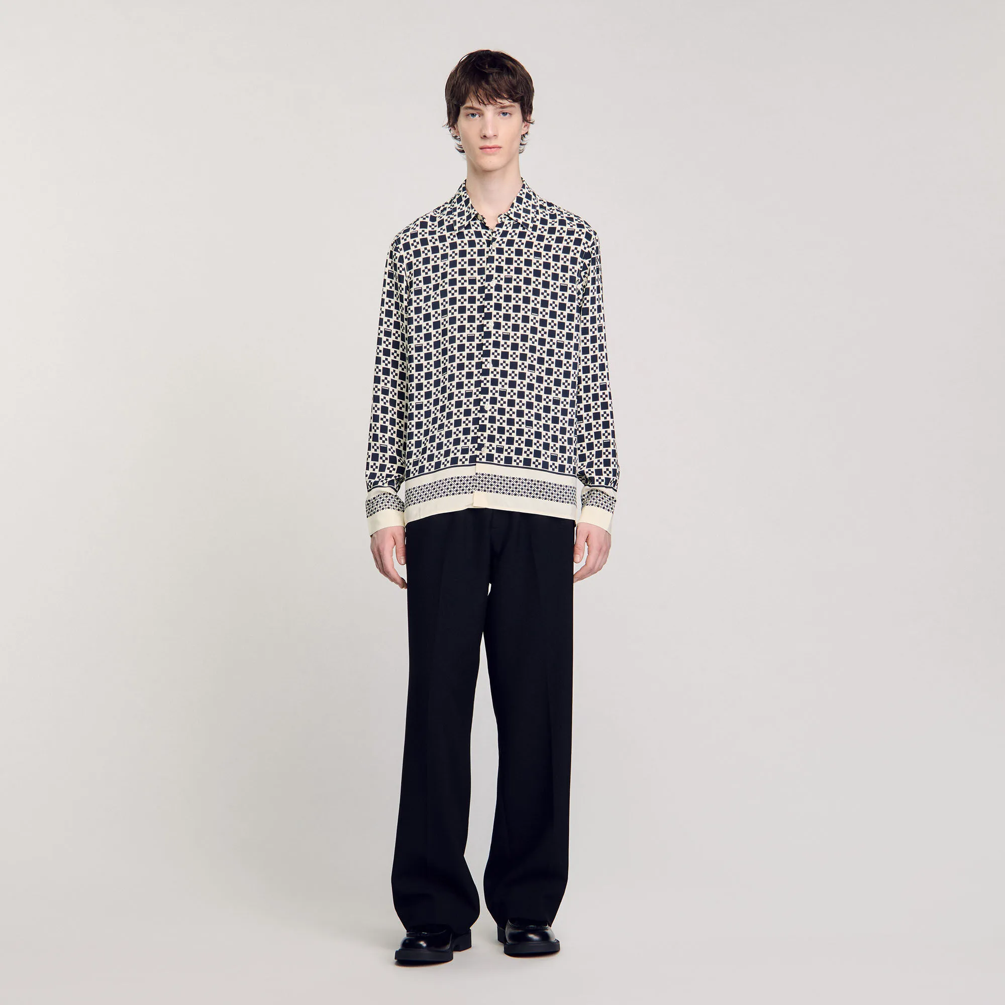 Chemise fluide imprimé square cross