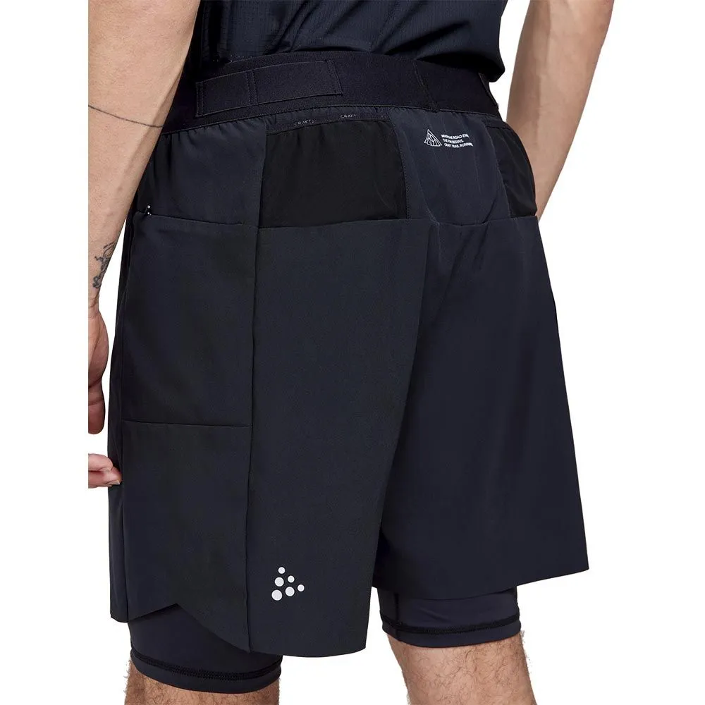 CRAFT short Pro Trail 2en1 Noir pour Homme - 1912447-999000