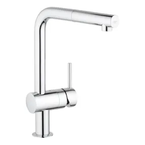 Grohe Minta Mitigeur de cuisine avec rotation 360° et douchette, Chrome (32168000)