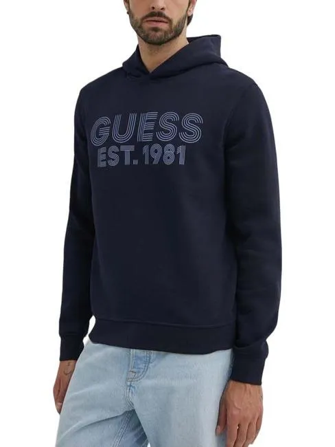 Guess Beau Sweatshirt Capuche Smartblue Achetez Prix Outlet
