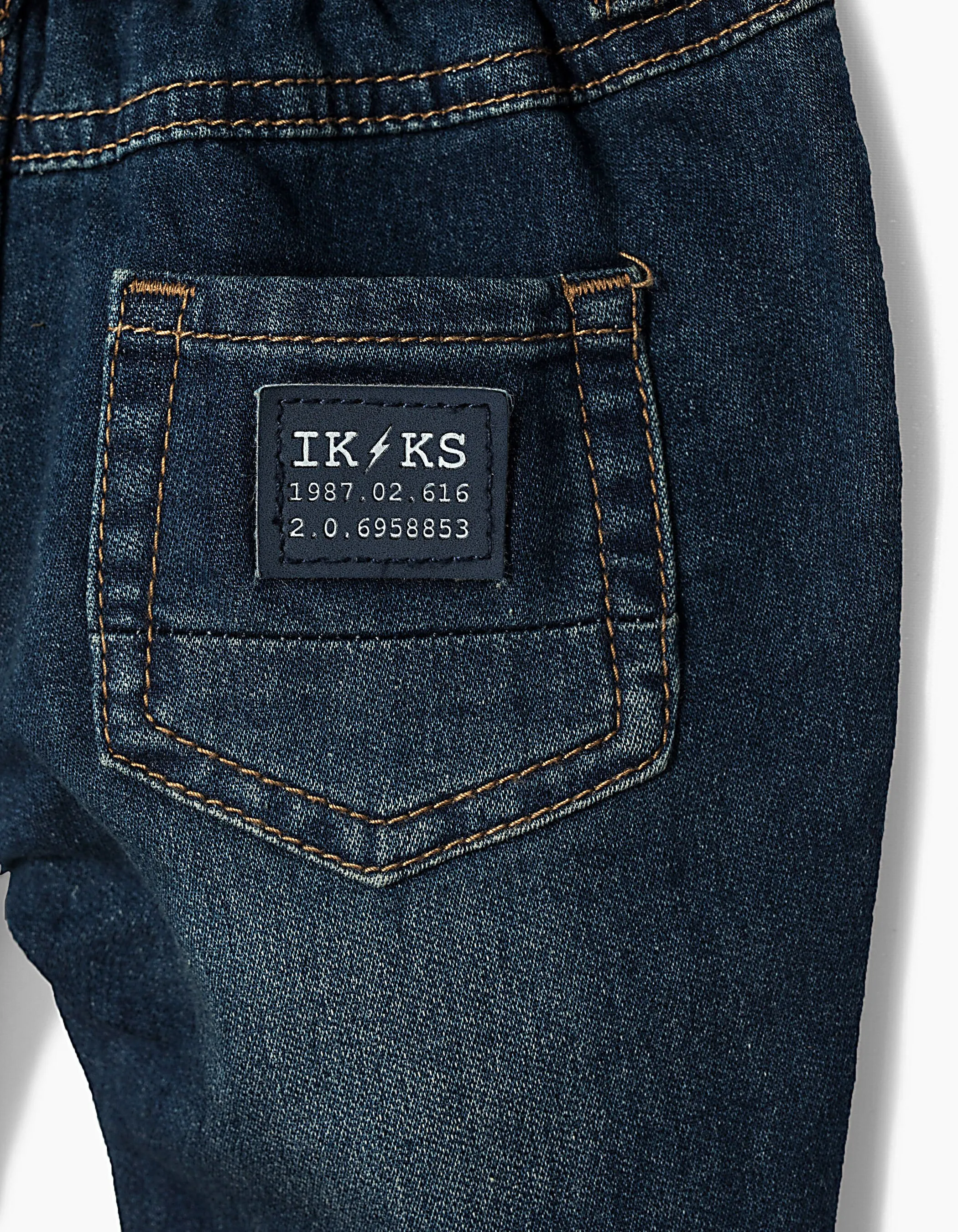 Blue Comfortable Patched Baby Boy Jeans