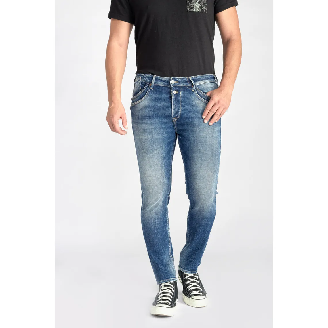 Jeans tapered 916, longueur 34 bleu Rudy Le Temps des Cerises - Jean Homme sur MenCorner