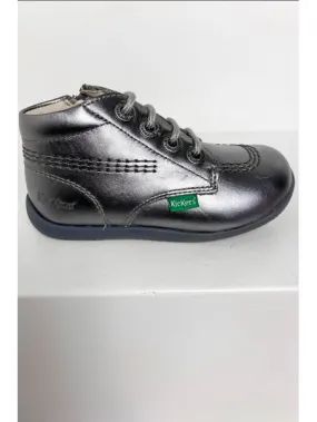 Kickers Metallic Silver Billyzip Boots