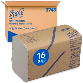 Kimberly-Clark Professional essuie-mains pliés en Z, blanc, 1 carton de 16 paquets (4000 serviettes)