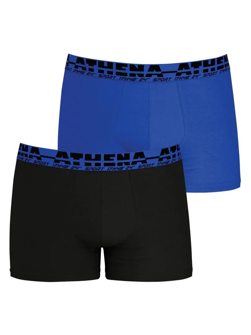 Lot de 2 boxers homme Easy Sport - Noir Bleu