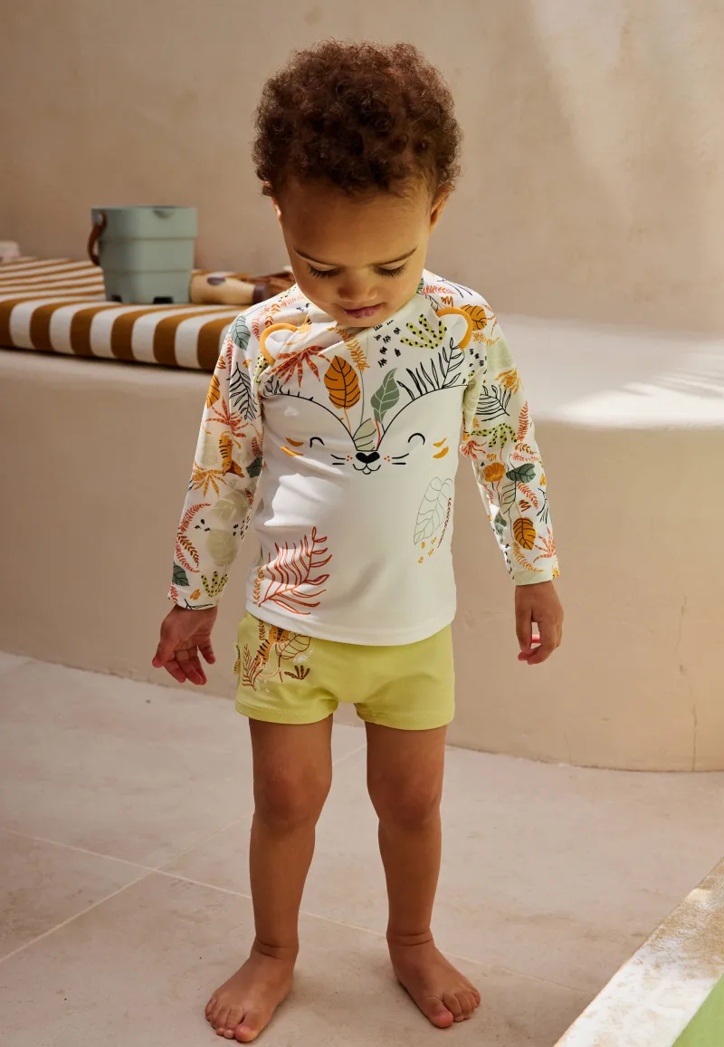 Baby 2-Piece UV Protective T-shirt and Boxer Dumbea - PETIT BEGUIN Swimwear