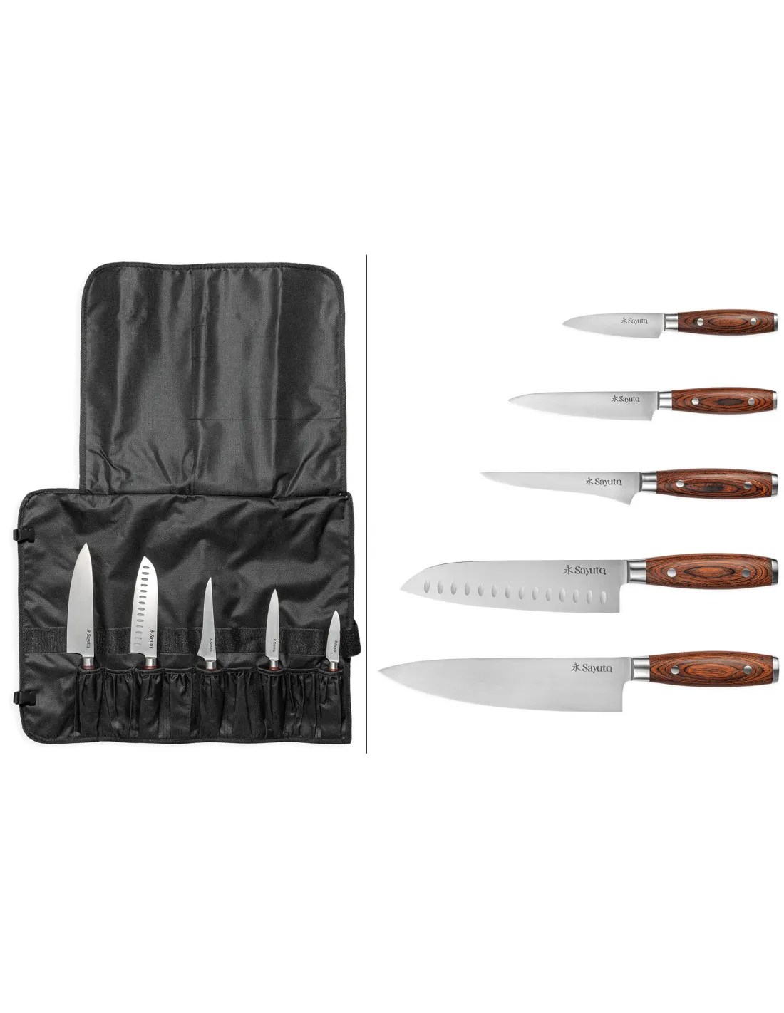 Mallette de couteaux cuisine Sayuto Pakka X50 5 pièces