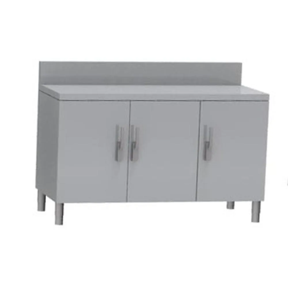 Meuble neutre dessus inox 304 2 p. Coulissantes