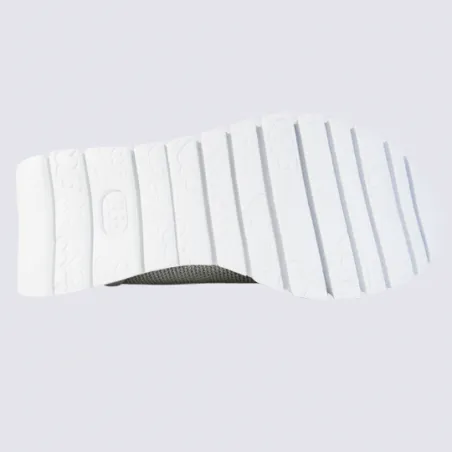 Mocassins femme tendances cuir blanc et maille | Igert Chaussure & Maroquinerie