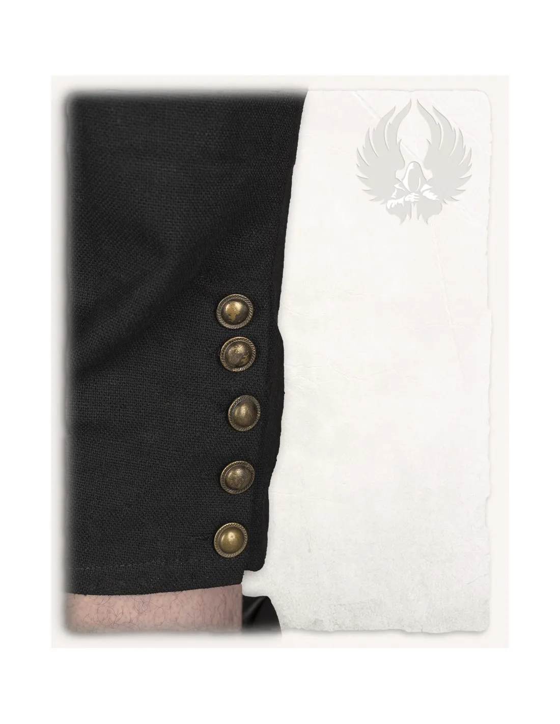 Franklin Black Cotton Pirate Pants - Boutique Épées