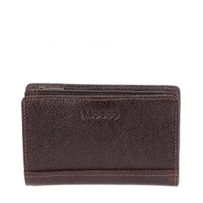 Porte-monnaie Mocca Kim en cuir effet vintage M121-155