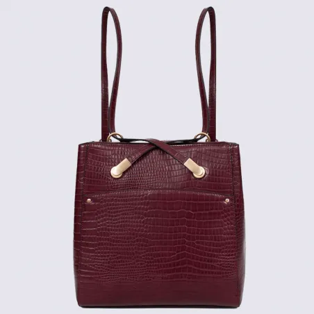 Sac transformable Hexagona, sac transformable ligne Apolline femme bordeaux/prune| Igert Chaussure&Maroquinerie