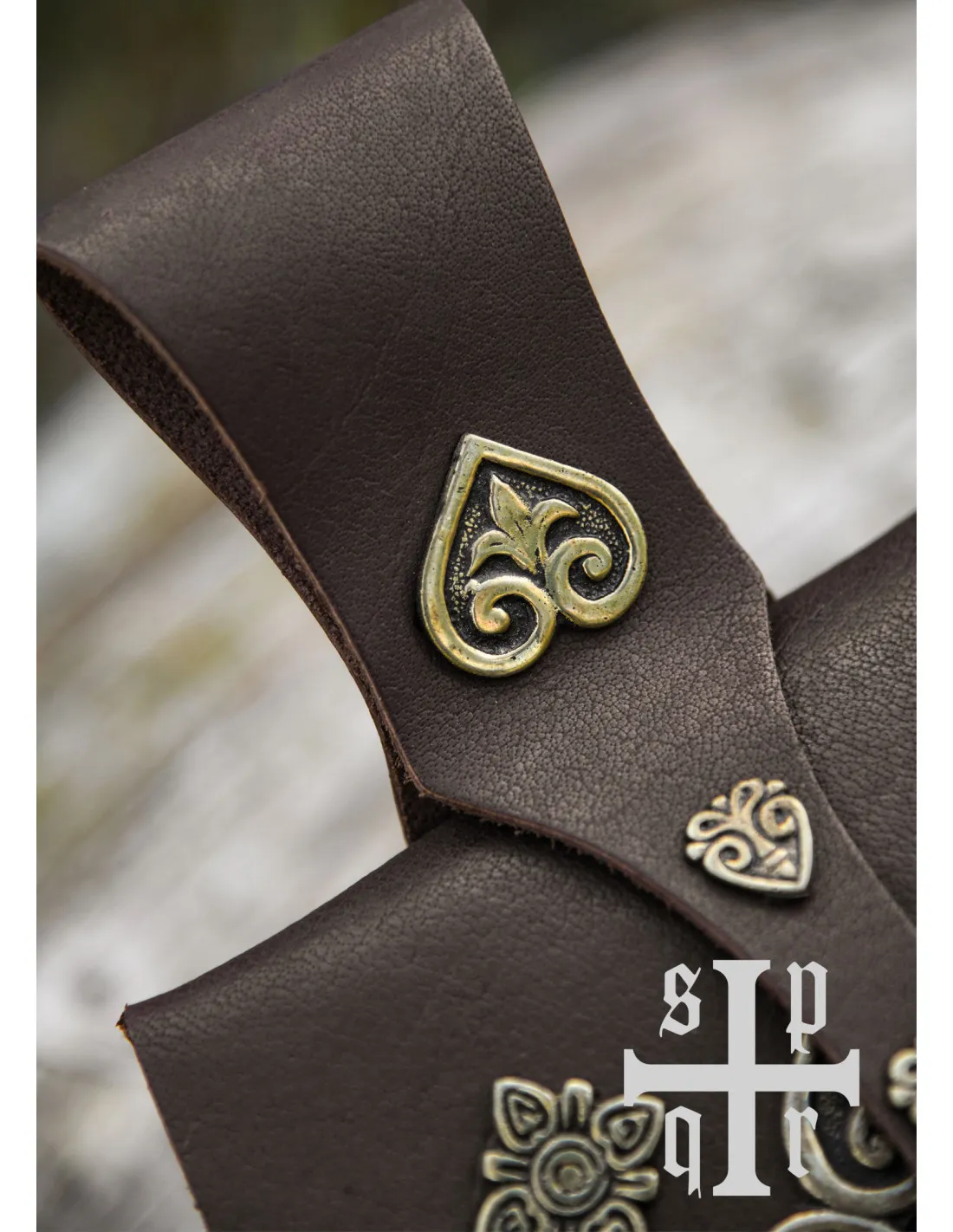 Brown Leather Viking Bag with Ornate Belt ⚔️ Sword Shop