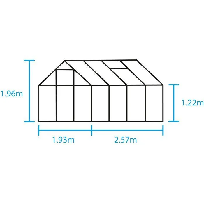 Serre Popular 86 Halls - 5 m² - Polycarbonate - Aluminium