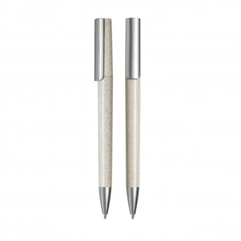 Stylo bille twist personnalisé en paille de blé - FEEBLY