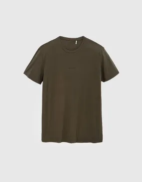 Men's Khaki Message Print T-Shirt