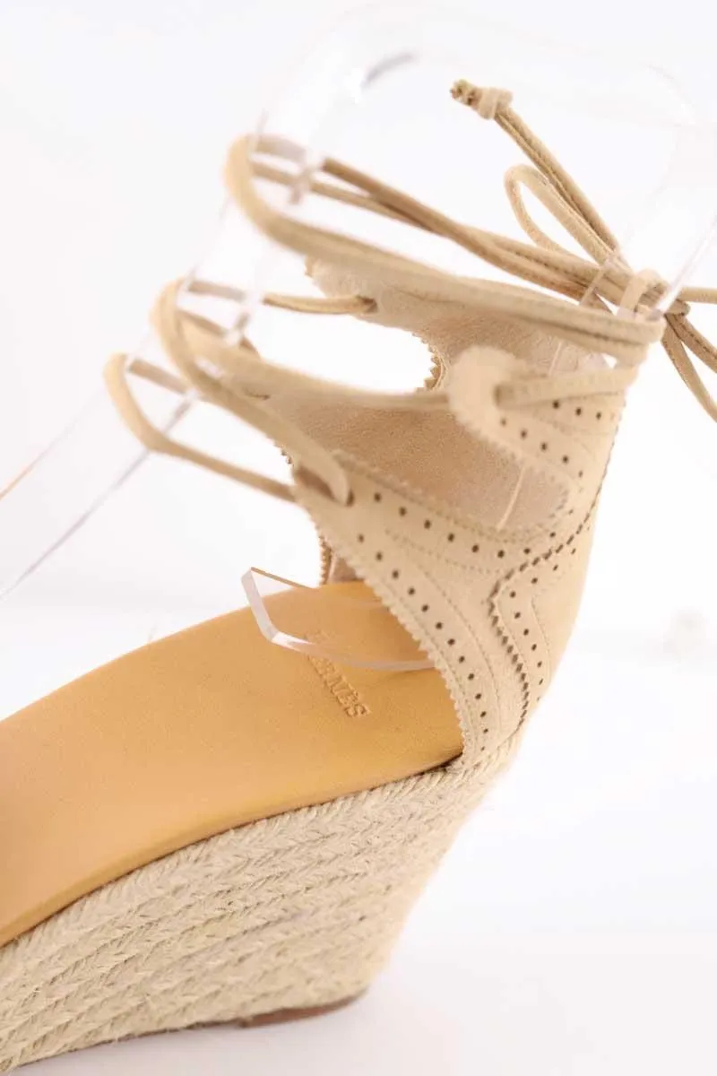 Talons Compensés en daim
