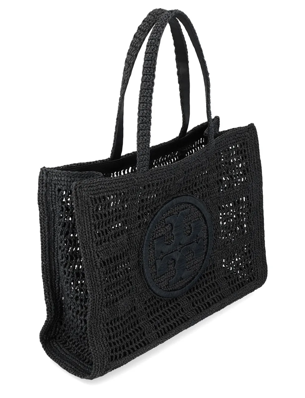 Tory Burch Sac à provisions Ella Large en raphia noir