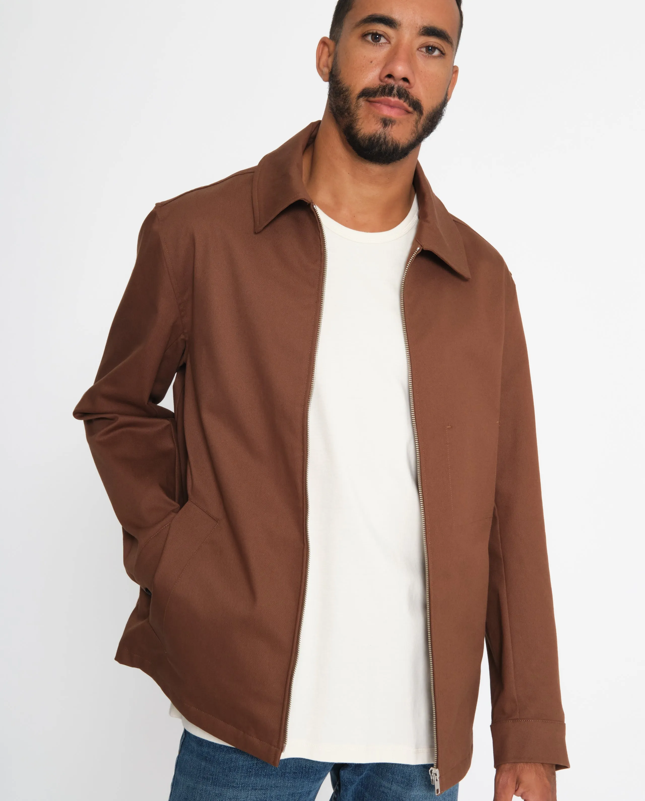 Veste zippée en coton bio