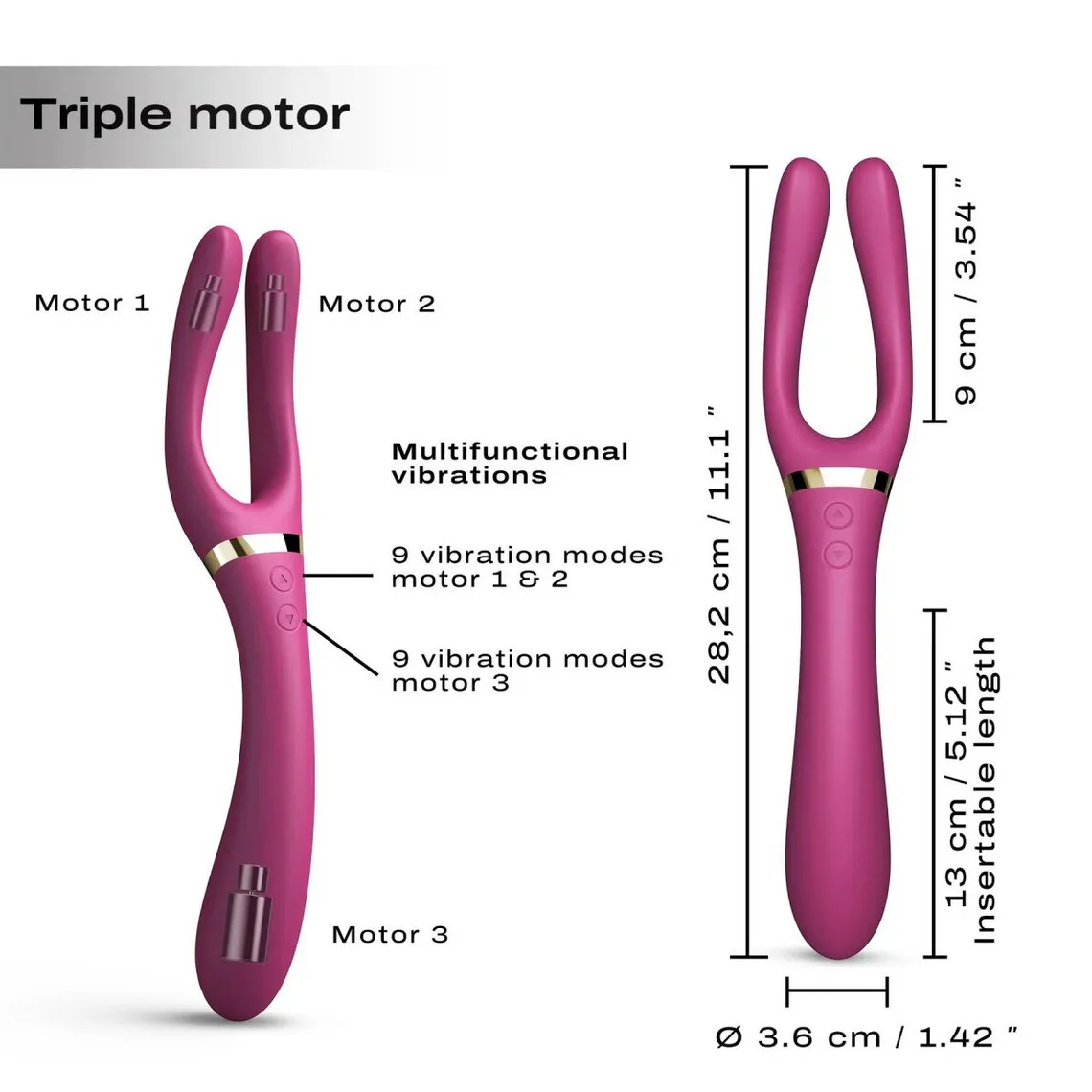 Vibromasseur/stimulateur INFINITE JOY PLUM - Rose Dorcel | 3 Suisses